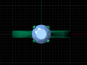engagement ring Model 3D
