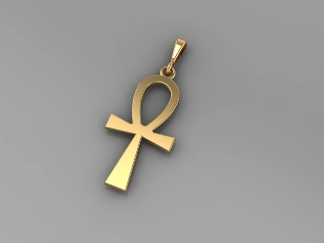 ankh pendant 3D Model .c4d .max .obj .3ds .fbx .stl .blend 
