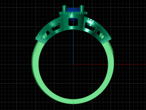 Flower Oval Ring Modelo 3D