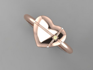 HEART RING Modèle 3D