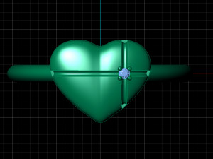 HEART RING Modèle 3D