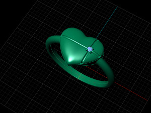 HEART RING Modèle 3D
