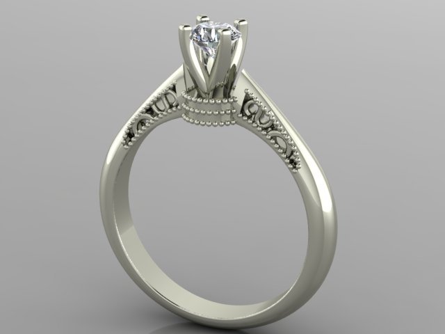 Engagement Ring 3Dモデル .c4d .max .obj .3ds .fbx .stl .blend