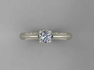 Anel de noivado Modelo 3D