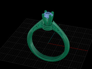 Anel de noivado Modelo 3D