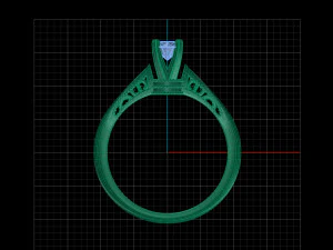 Anel de noivado Modelo 3D