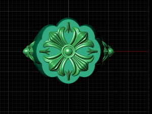 Flower Signet Ring Modelo 3D