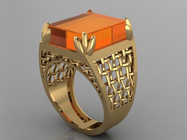 SIGNET RING Modello 3D .c4d .max .obj .3ds .fbx .stl .blend 