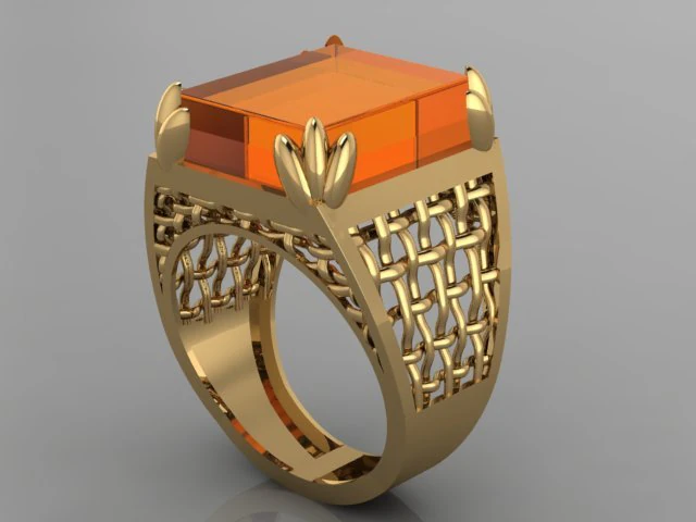 SIGNET RING 3D Model .c4d .max .obj .3ds .fbx .stl .blend 
