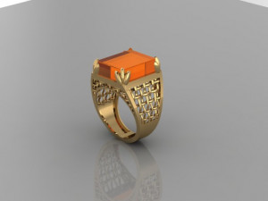 SIGNET RING Modello 3D
