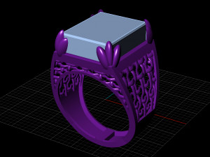 SIGNET RING Modello 3D