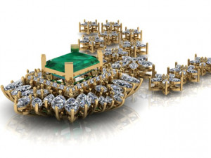 Emerald pendant 3Dモデル