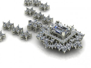 Emerald pendant 3Dモデル