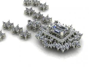 Ciondolo smeraldo Modello 3D