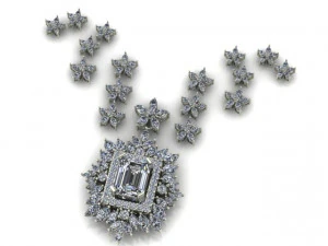 Ciondolo smeraldo Modello 3D