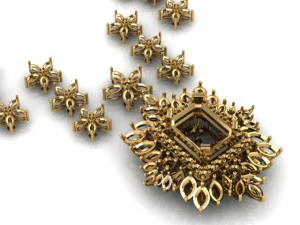 Ciondolo smeraldo Modello 3D