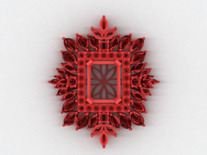 Emerald pendant 3Dモデル