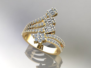 Baguette Ring 3D Model