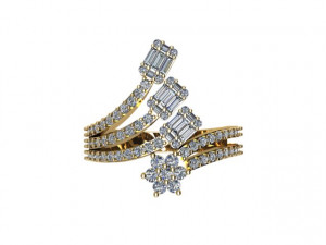 Baguette Ring Modello 3D
