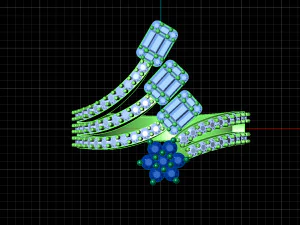 Anello Baguette Modello 3D
