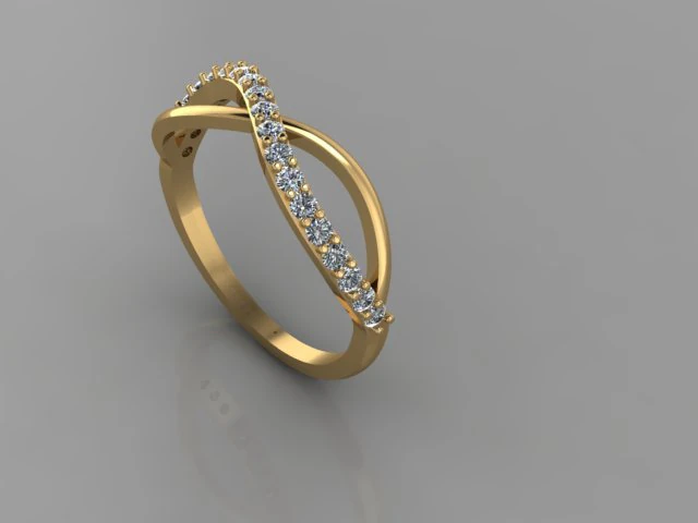 GOLD INFINITY RING 3D Model .c4d .max .obj .3ds .fbx .stl .blend 