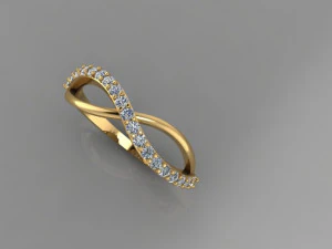 GOLD INFINITY RING 3D Model