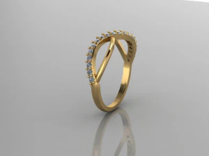 GOLD INFINITY RING 3D Model