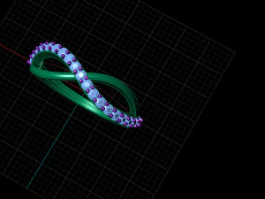 GOLD INFINITY RING 3D Model