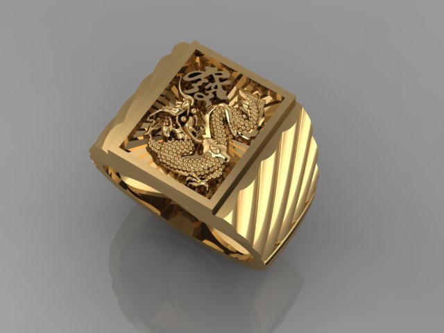DRAGON RING 3D Model .c4d .max .obj .3ds .fbx .stl .blend 
