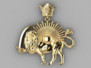 Leão e Sol Modelo 3D