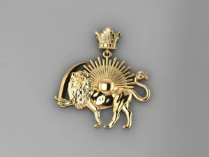 Leone e sole Modello 3D