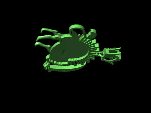 Leone e sole Modello 3D