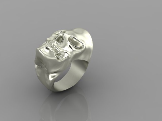 SKULL RING 3D Model .c4d .max .obj .3ds .fbx .stl .blend 
