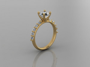 Solitaire Ring 3D Model