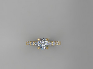 Solitaire Ring Modelo 3D