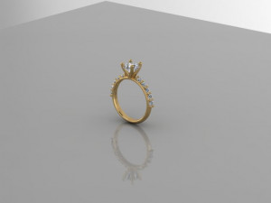 Solitaire Ring Modelo 3D