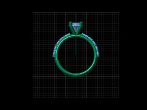 Solitaire Ring Modelo 3D