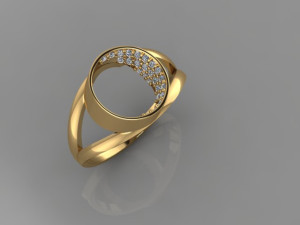 CIRCLE OVAL RING 3D Model
