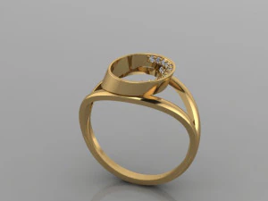 CIRCLE OVAL RING 3D Model