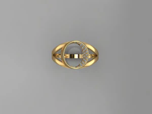 CIRCLE OVAL RING 3D Model