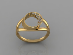 CIRCLE OVAL RING 3D मॉडल