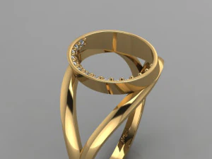 CIRCLE OVAL RING 3D Model