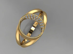 CIRCLE OVAL RING 3D Model