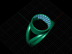CIRCLE OVAL RING 3D Model