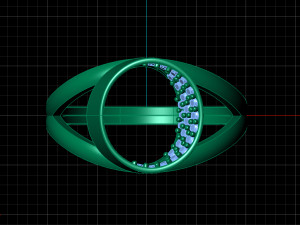 CIRCLE OVAL RING 3D मॉडल
