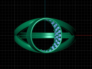 CIRCLE OVAL RING 3D Model