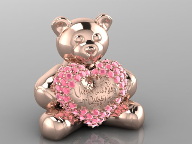 TEDDY PENDANT 3Dモデル .c4d .max .obj .3ds .fbx .stl .blend 