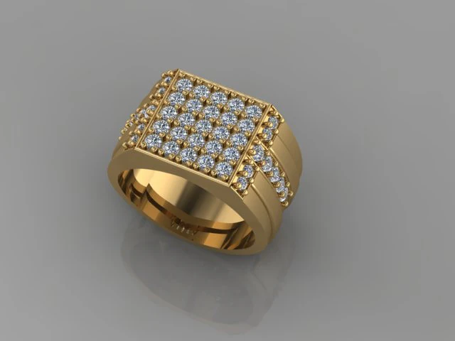 Anello da uomo Modello 3D .c4d .max .obj .3ds .fbx .stl .blend