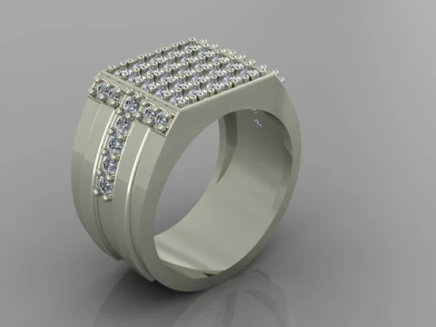 Anello da uomo Modello 3D