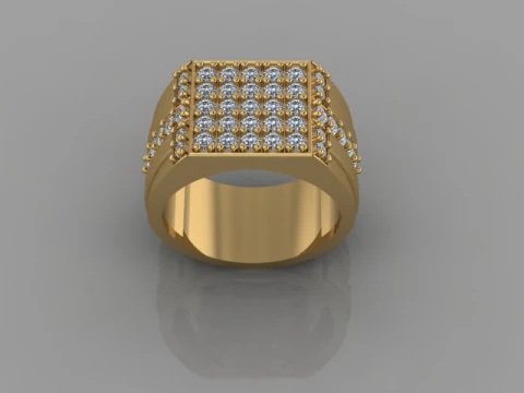 Anello da uomo Modello 3D